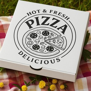 Cajas de pizza ecológicas al por mayor caja de cartón de pizza Kraft marrón con impresión personalizada - Product Image 3