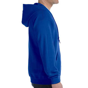 Sweat à capuche personnalisé avec fermeture éclair sweat à capuche bleu royal imprimé Gym sweats à capuche décontractés avec fermeture éclair pour hommes - Product Image 3