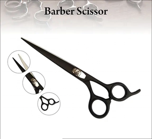 Tijeras de corte de pelo de peluquero profesional de alta calidad, con borde de tijeras de peluquería maquinilla de afeitar, juego de tijeras de peluquería - Product Image 6