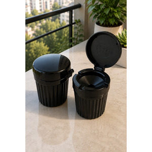 Cendrier portable inodore avec couvercle pour balcon, jardin, table, intérieur de voiture - Product Image 1