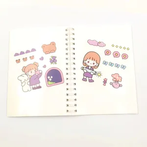New Products 2024 Low MOQ Custom Release Paper Vintage Spiral Sticker Book Spiral Ring Binder For Kid Sticker Collecting