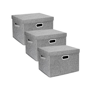 Boîtes à Offre Spéciale Paniers de rangement en tissu avec poignées en corde pour garde-robe vêtements grande boîte à bijoux pliable Cube de rangement en tissu - Product Image 6