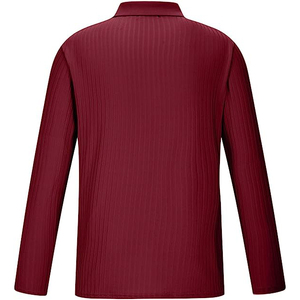 100% Cotton Top Casual Men's Plus Size Cheap Custom Long Sleeves Hip Hop Oversized New Fashion <b>Design</b> Polo Neck T-Shirt - Product Image 4