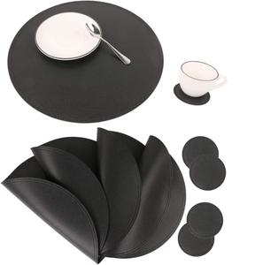 Napperons en cuir très vendus napperon en cuir tendance résistant à la chaleur décor de table à manger personnalisé - Product Image 3