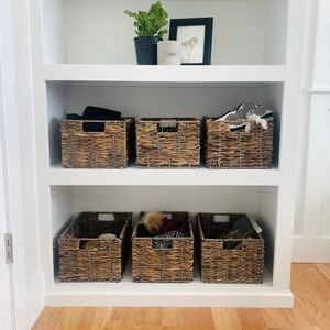 Decorative <b>basket</b> made of seagrass and water hyacinth Handmade Storage <b>Basket</b> Wholesale eco-friendly Made in Vietnam - Product Image 4