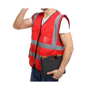 Ropa DE TRABAJO Venta al por mayor Chaleco de alta visibilidad Amarillo Topógrafo Chaleco DE SEGURIDAD Reflectante Herramienta de trabajo para hombres Chaleco Logotipo personalizado - Product Image 5