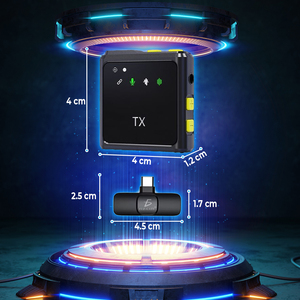 ไมโครโฟนไร้สายแบบหนีบปกเสื้อ TYP-C แบบสองช่องสัญญาณ คอนเดนเซอร์ พร้อมรูปแบบการรับเสียงรอบทิศทาง แบบเสียบใช้งานได้ทันที คุณภาพการบันทึกเสียงที่ดี - Product Image 5