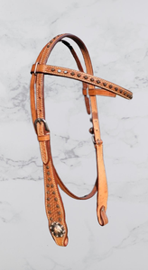 Headstall Western de qualité supérieure pour l'outillage à main d'équitation avec goujons cuir équestre tack à prix - Product Image 6