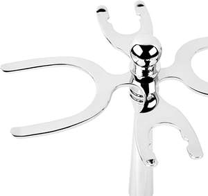 Support de rasoir et de brosse à quatre broches de luxe, support de rasoir et de brosse chromé à 4 broches, prolongeant la durée de vie de votre brosse à raser - Product Image 3