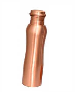 Modern Design Sustainable <b>Metal</b> <b>Bottle</b> Natural Copper Embedded Matt Finished Kitchen Ware Direct <b>Drinking</b> Business Gifts - Product Image 2