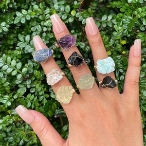 Aurawrap แหวนห่อลวดลวดลวดสีรุ้งไหลสีไหลตัวหนาลวดศิลปะแบบโบฮีเมียนประกายแฮนด์เมดให้ความรู้สึกสดใส - Product Image 6