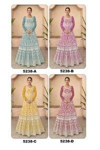 Semi cousu salwar kameez femmes dames fabricant de vêtements indiens prix de gros taille libre brodé travail fête porter mariage - Product Image 4