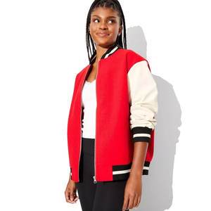 Veste universitaire de haute qualité Design personnalisé Nouvelles vestes versity respirantes élégantes de couleur unie pour femmes à vendre - Product Image 1