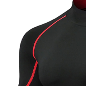 Pull à manches longues pour hommes de haute qualité haut grand et grand couche de base coupe ajustée avec couche de base à séchage rapide à col haut - Product Image 6