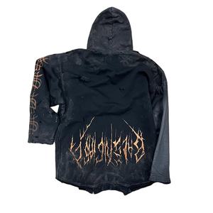 Sweat à capuche surdimensionné pour hommes 100% coton avec impression graphique Street Vintage Style-sans poche - Product Image 3