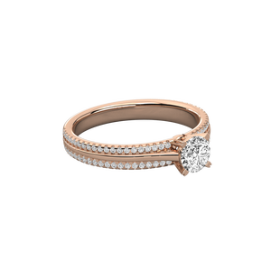10K Gold Solitaire <b>Ring</b> for Ladies Lab Grown Diamond - Product Image 3