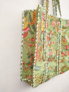 Quilted Tote <b>Bag</b> for Women Cotton Shoulder <b>Bag</b> Eco-Friendly Sustainable Boho DIY <b>Bag</b> Accessories - Product Image 2