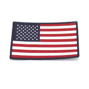 Patchs tissés 3D Drapeau américain, haute définition, écologiques, motifs floraux et alphabétiques, tactiques, avec fixation auto-agrippante, couleur personnalisable, vente chaude - Product Image 3