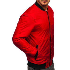 Solid Color Bomber <b>Jacket</b> Men Casual <b>Slim</b> <b>Fit</b> Mens Bomber <b>Jackets</b> New Autumn Fashion High Quality <b>Jackets</b> for Men - Product Image 3