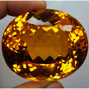 Topacio Amarillo Natural de Calidad AAA+ de 463.35 Ct, Corte Ovalado, Certificado, Piedra Preciosa Suelta de Brasil, Gem225 - Product Image 1