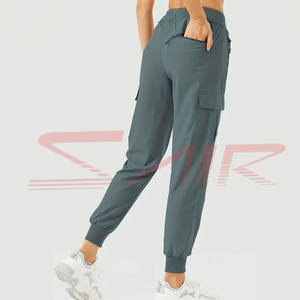 Pantalones Casuales de Lujo para Mujer, Tallas Grandes, Cintura Alta, Rectos, Transpirables, de Secado Rápido, de Algodón y Felpa, Personalizables, al por Mayor - Product Image 2