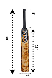 Mahaplay Elite Premium Cricket Bat Burnt Edition Double Blade Kashmir Willow 1000 Gms Heavy avec housse de protection pour le cricket - Product Image 2