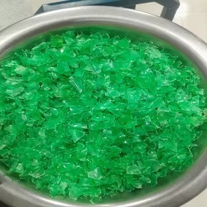Flocons de PET recyclé de qualité moulage, couleur transparente, pour la production de fibres textiles et matériaux d'emballage, modèle PET-456-3433, marque OEM - Product Image 2
