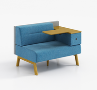 Canapé de bureau moderne de luxe à un siège avec base en métal et pieds pour salon, école ou hôtel