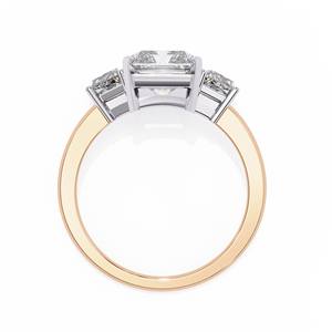 Anillo Solitario Opulento de 14K para Mujer, con Certificado IGI, Piedra Natural Multicolor, Corte Radiante, Engaste de Puntas, para Boda o Compromiso - Product Image 3