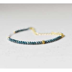 Bracelet en diamant bleu, bijoux en argent rempli d'or 18 carats, bracelets élégants - Product Image 5