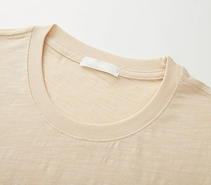 เสื้อยืดคอกลมชายพื้นยาวคอกลมผ้าฝ้าย95% 220ก. เสื้อยืดลำลอง - Product Image 4