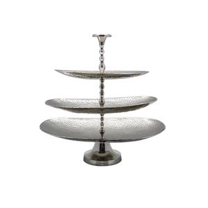 Soporte de Pastel de Metal Gris de 3 Niveles, Decoración de Mesa para Fiestas de Cumpleaños, Soporte para Servir Frutas, Soporte de Pastel de Alta Calidad - Product Image 3