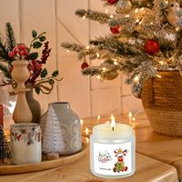 Ensemble de 6 bougies artisanales en cire de soja, luxe, Noël, Diwali, aromathérapie, véganes, 100% bio, écologiques, personnalisées