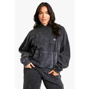 เสื้อมีฮู้ดผ้าคอตตอนโอเวอร์ไซส์ซักกรดเสื้อมีฮู้ดเสื้อแนวสตรีทโชว์ไหล่เสื้อสไตล์สตรีทแวร์ผ้าคอตตอนมี100% ออกแบบโลโก้ได้ตามต้องการ - Product Image 1