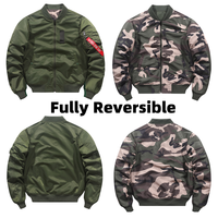LAYENNE Veste brodée personnalisée Blouson aviateur réversible pour hommes Veste matelassée d'hiver à la mode Offre Spéciale de haute qualité