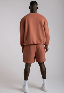 Ensemble short d'été personnalisé OEM sweat-shirt à col rond respirant en coton éponge français et ensemble short de survêtement de jogging d'entraînement pour hommes - Product Image 6