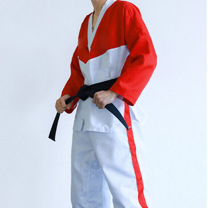 Uniforme de Taekwondo para hombre hecho profesionalmente colores sólidos nuevo diseño uniformes de Taekwondo gran oferta ropa de artes marciales - Product Image 6