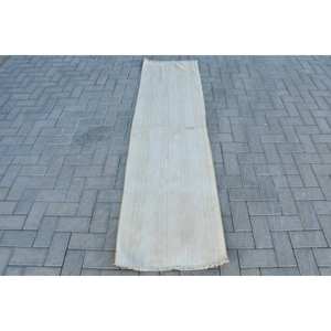 Classique Beige 1.9X7 ft Laine Tapis Turc Patchwork Conception pour Entrée Salon Chambre Latex Support Nouveau Modèle-Side Bedrug - Product Image 1