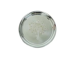 Plaque de chargeur en métal de conception de luxe finition dorée bordure décorative haut de gamme centres de Table tendance assiette de serveur de nourriture - Product Image 2