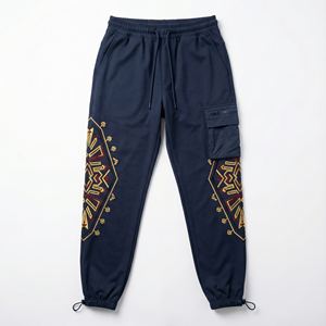 Women <b>Y2K</b> Heavyweight Worsted Cotton Skinny Winter Sweatpants Gold Embroidery Nylon Joggers <b>Streetwear</b> Manufacturer Factory OEM - Product Image 1