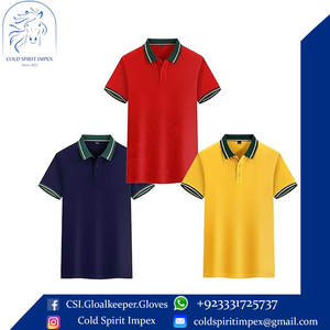 Manches courtes personnalisées de style solide pour les hauts de t-shirts polo Conception de texte et de logo personnalisable décontractée - Product Image 4