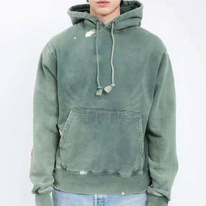 Sudadera con capucha de gran tamaño personalizada, Jersey de algodón de estilo Vintage lavado ácido, Unisex Sudadera con capucha, fabricante - Product Image 1