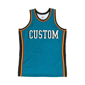 Camiseta de baloncesto de tela 2022 poliéster liso, nuevo diseño, estampado de contraste, venta al por mayor, 100% - Product Image 3