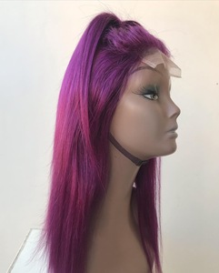 Unprocessed Single Drawn Straight Purple 4x4 Closure Soft Shine Smooth <b>Top</b> Selling High Quality Human Hair Wig Extensions Vendor - Product Image 3