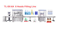Machine de remplissage et de capsulage TENZ à 6 buses entièrement automatique pour shampoing, lotion, lavage corporel, gel hydratant à l'huile capillaire et produit quotidien