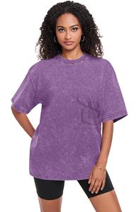 Camiseta de moda de alta calidad para mujer, camiseta lavada con ácido personalizada de gran tamaño con manga caída, hecha en Pakistán, transpirable, OEM - Product Image 5