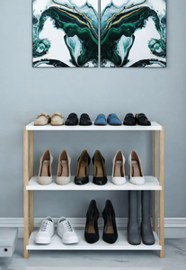 3-Tier Wooden Shelf <b>Unit</b> Multi-Purpose Bathroom & <b>Kitchen</b> Shelf Decorative Organizer - Product Image 4
