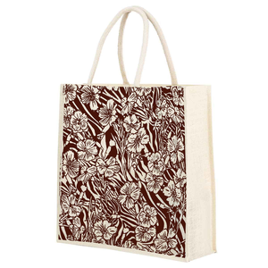 Bolsas de compras de yute ecológicas con impresión completa y Asa de cinta de algodón Diseño agradable - Product Image 3