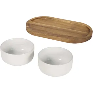 Ensemble de plateaux personnalisés en bois et en céramique Noa, vaisselle élégante, gadgets de cuisine - Product Image 2