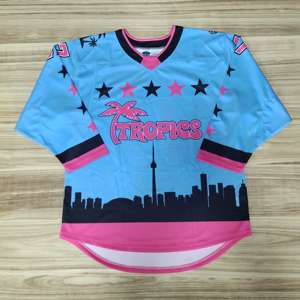 Maillot de hockey sur glace de couleur personnalisée pour hommes et adultes avec numéro | 100% polyester respirant à séchage rapide imprimé et logo personnalisés - Product Image 5